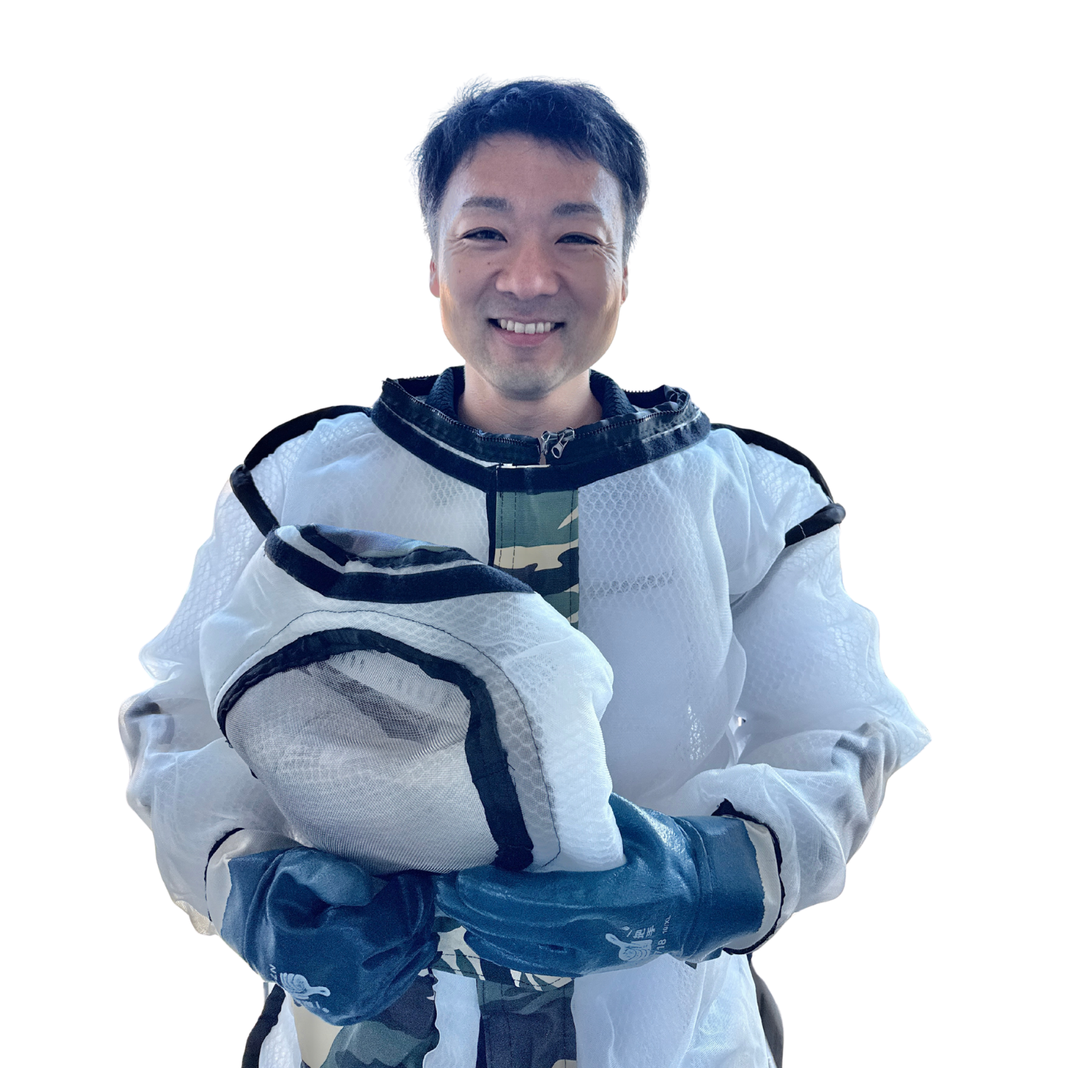 代表・井手（防護服）